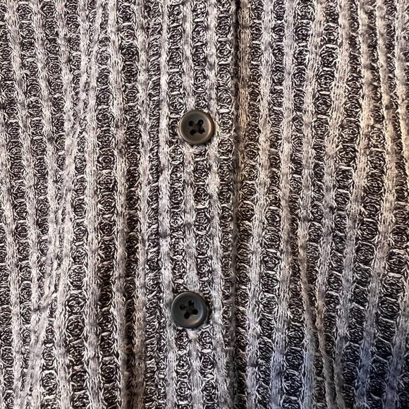 BP Top Womens Size Small Gray Nordstroms Button Down Waffle Knit V Neck Academia - Picture 8 of 15